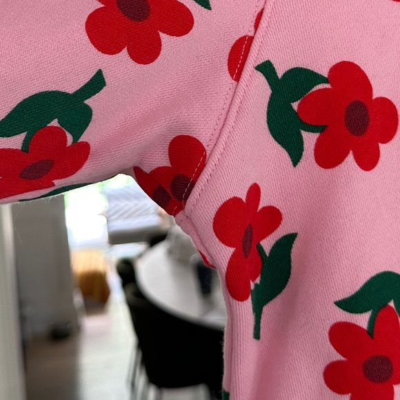 Men's GOLF WANG Find Some Time Pink and Red Flower Crewneck Sweatshirt - Size L - Picture 10 of 16